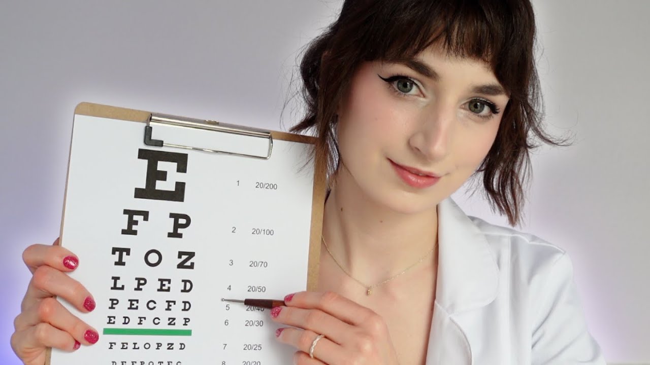 ASMR Eye Exam (normal speaking volume) roleplay, typing