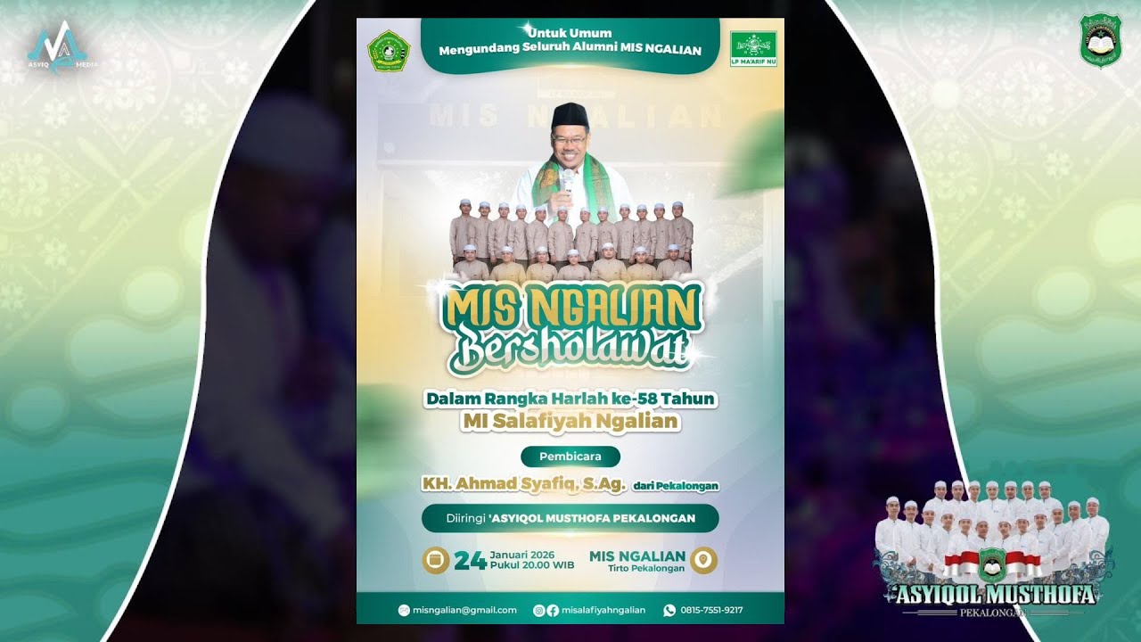 🔴 [LIVE] MIS NGALIAN TIRTO BERSHOLAWAT BERSAMA 'ASYIQOL MUSTHOFA PEKALONGAN