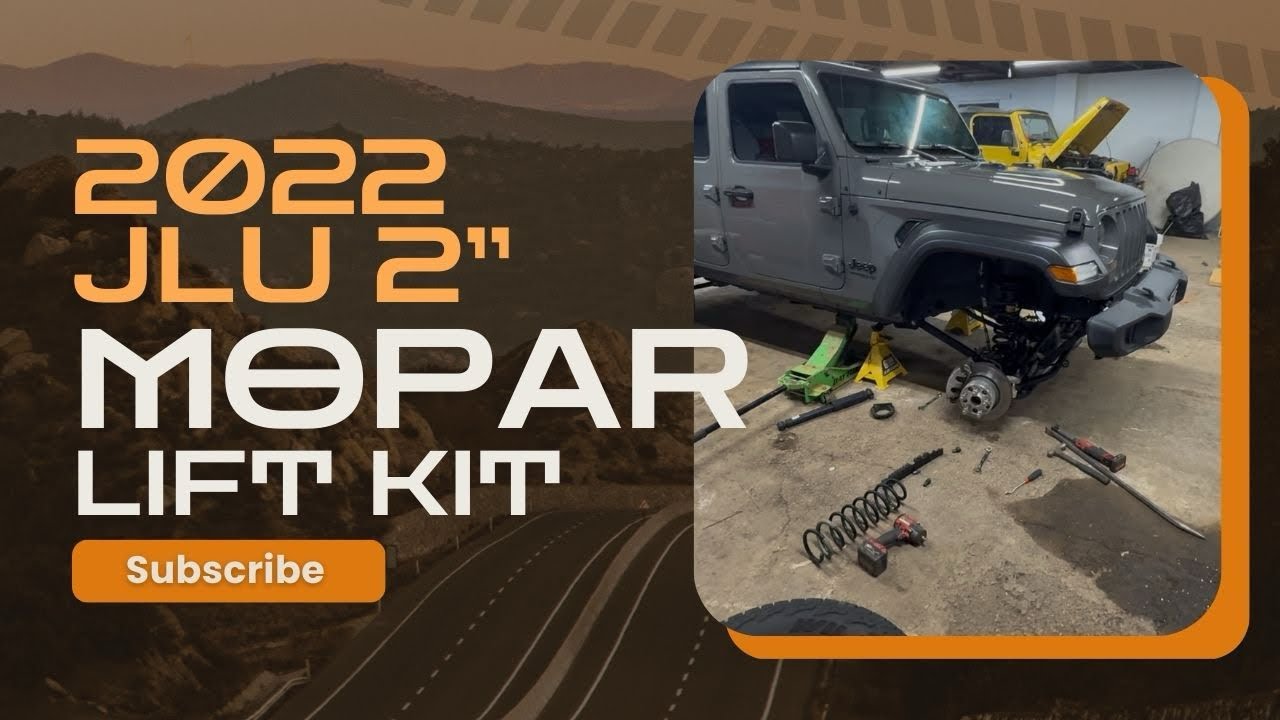 2022 JLU Factory 2” Mopar lift kit with fox shocks. Easy to install kit. 