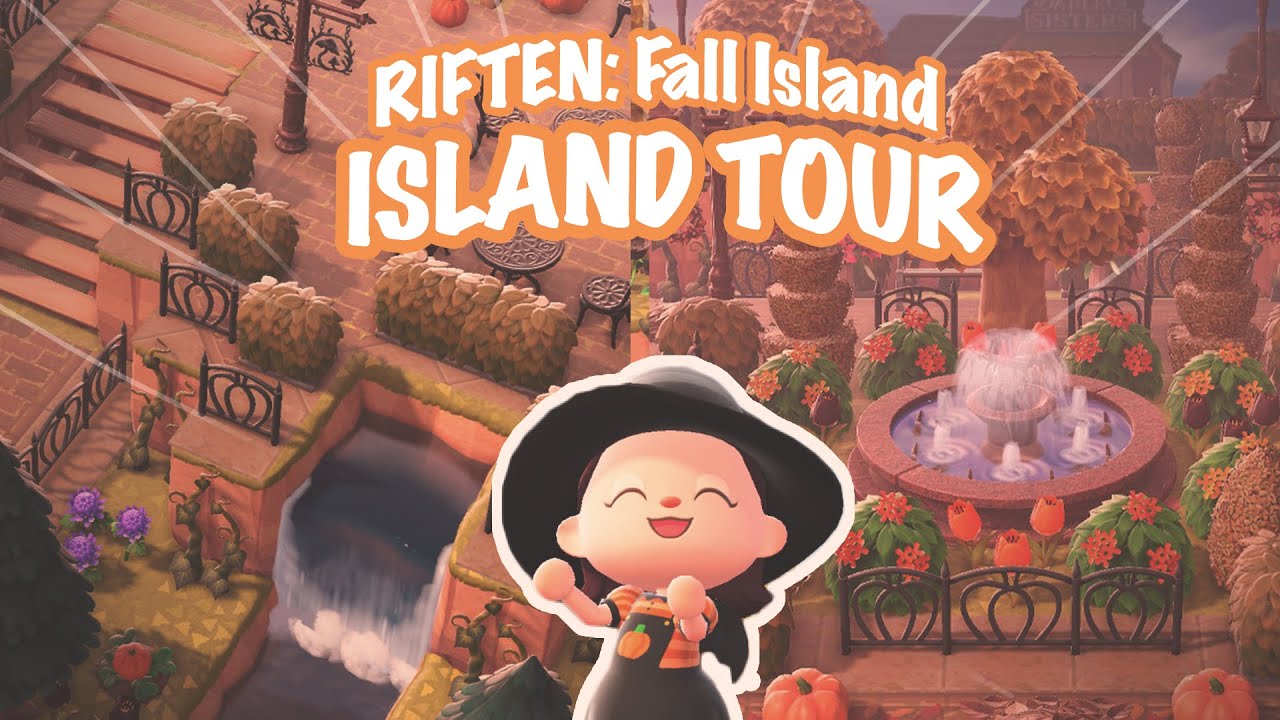 COZY FALL TOWNCORE ISLAND TOUR 🍂 DONE ALREADY?! Riften: My Not So Skyrim Island | Animal Crossing DA