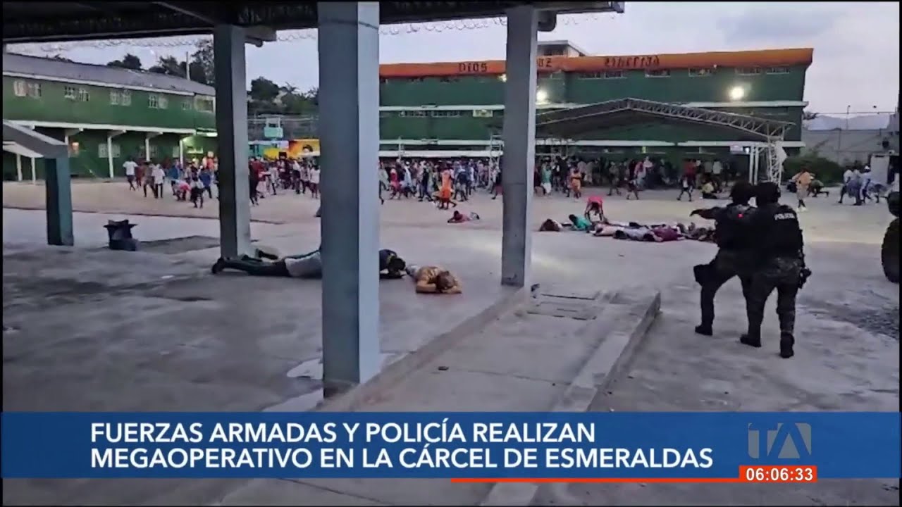 Fuerte contingente de uniformados ingresó a la cárcel de Esmeraldas