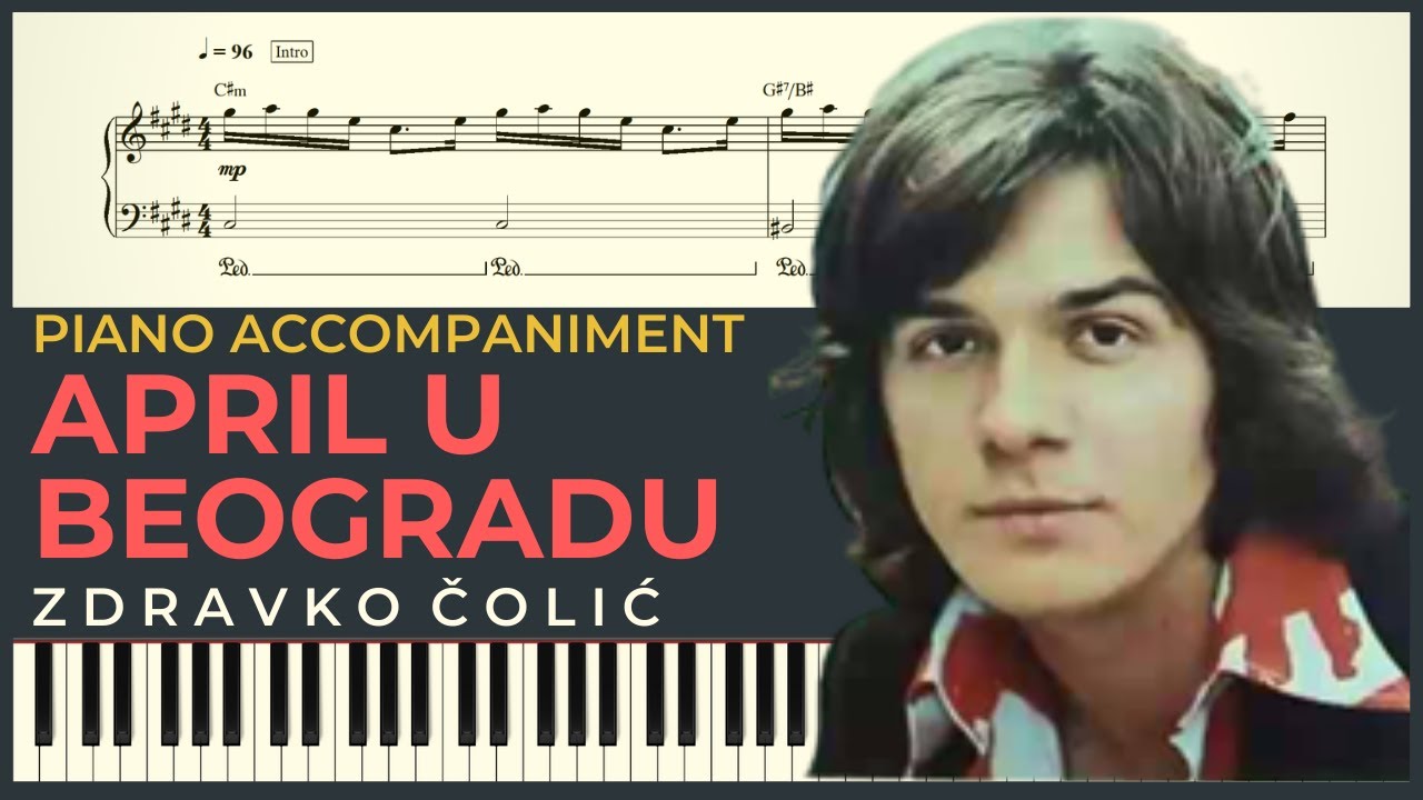 APRIL U BEOGRADU – Zdravko Colic | Piano Karaoke Cover & Tekst + NOTE za klavir