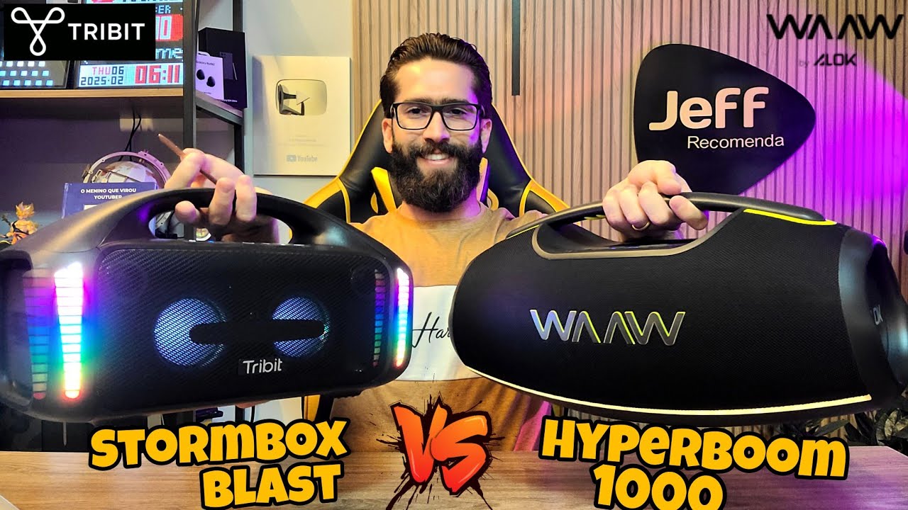 WAAW HYPERBOOM 1000 Vs TRIBIT STORMBOX BLAST: Qual é a melhor caixa de som Custo benefício? (Duelo)