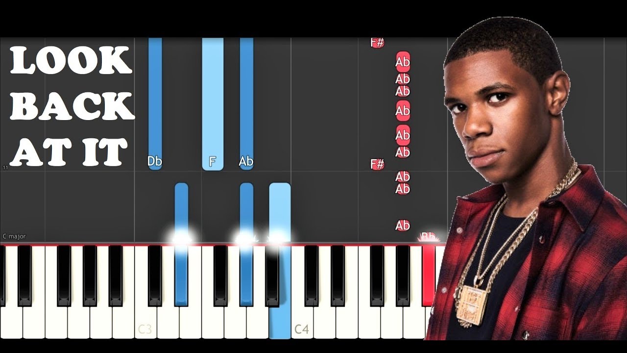 A Boogie Wit Da Hoodie - Look Back At It (Piano Tutorial)