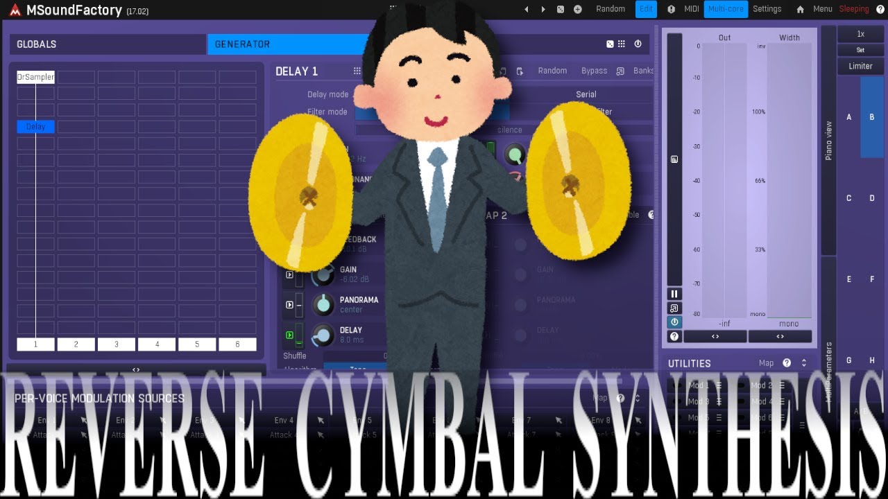 Reverse Cymbal Synthesis(MConvolutionMB)