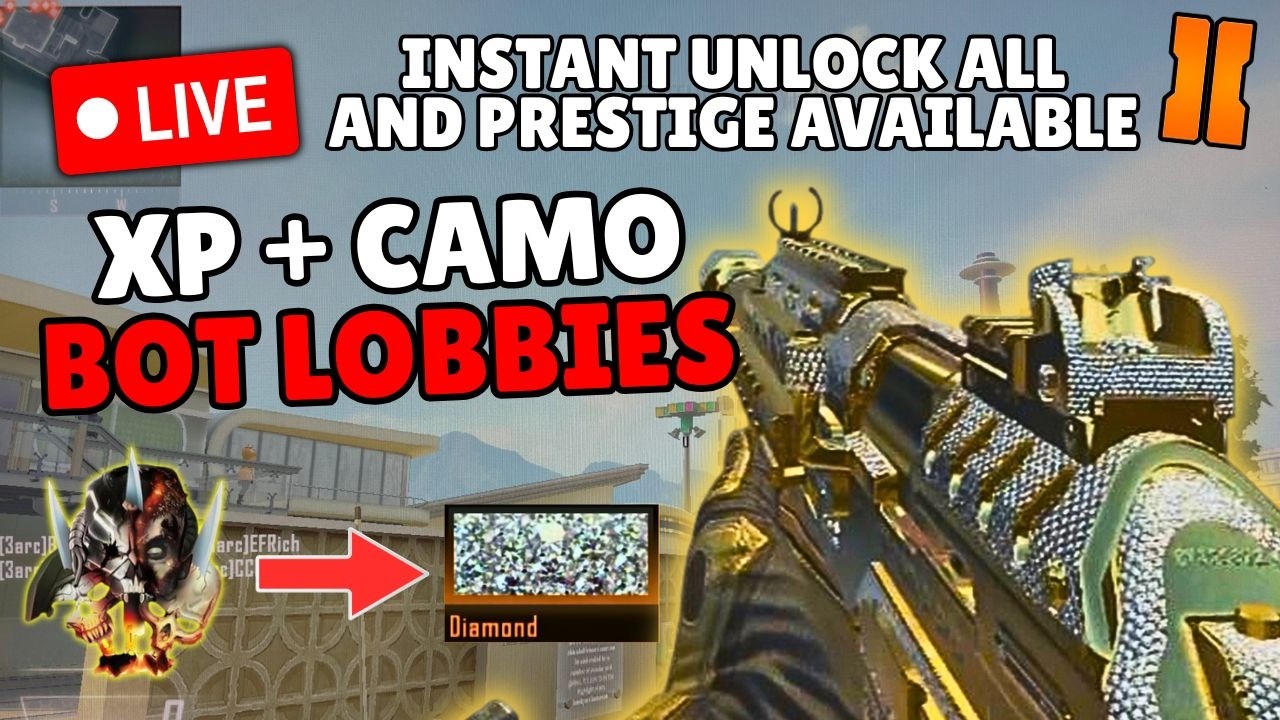 INSTANT UNLOCK ALL + ANY PRESTIGE (BO2 BOT LOBBIES)