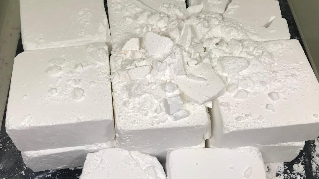 ASMR 14 Blocks of Plain Ader Gym Chalk Crumble Satisfying Sleep Aid