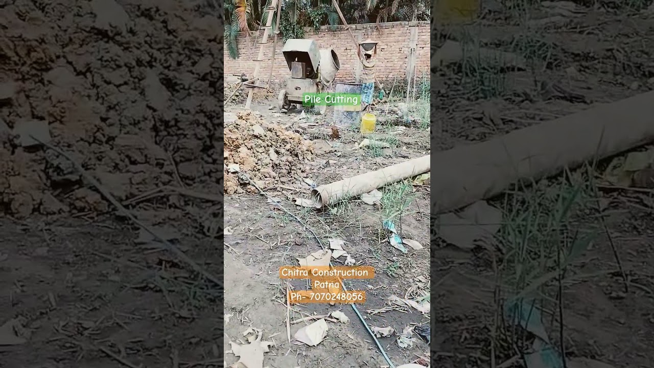 Pile Cutting #pile #construction #viralreels #viralvideo #viralshorts #house #home #chitra #patna