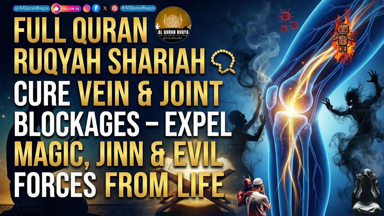 Full Quran Ruqyah Shariah 📿 Cure Vein & Joint Blockages – Expel Magic, Jinn & Evil Forces from Life.