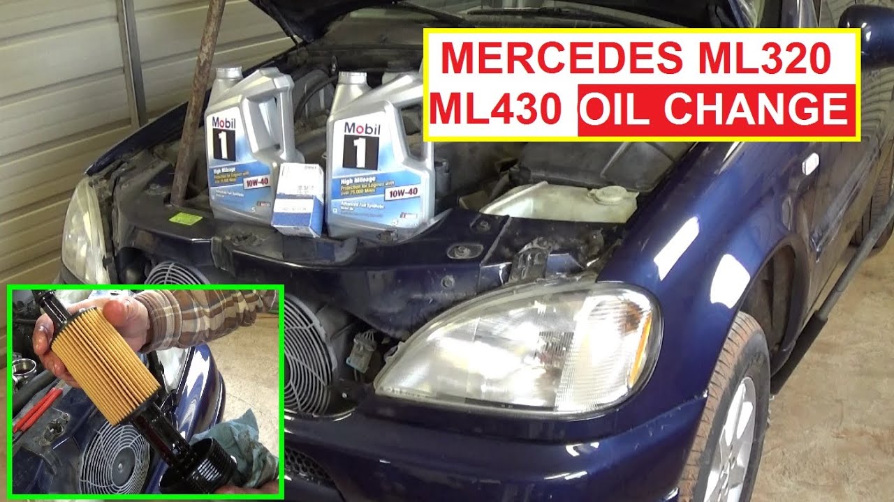 Mercedes W163 Oil Change  ML320 ML430 How to Change Engine Oil