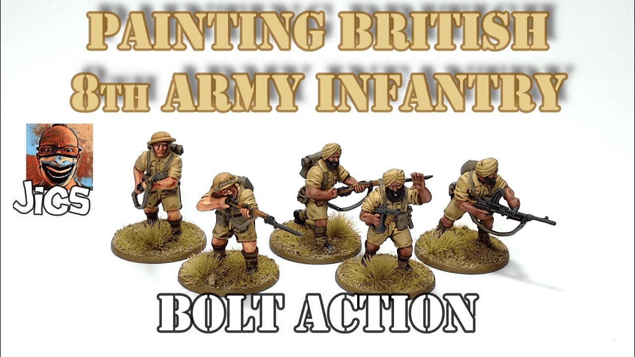 Painting British 8th Army infantry Sikh Bolt Action Warlord Games