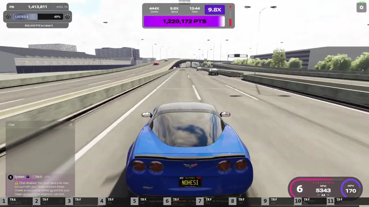 weaving through traffic in Assetto Corsa!