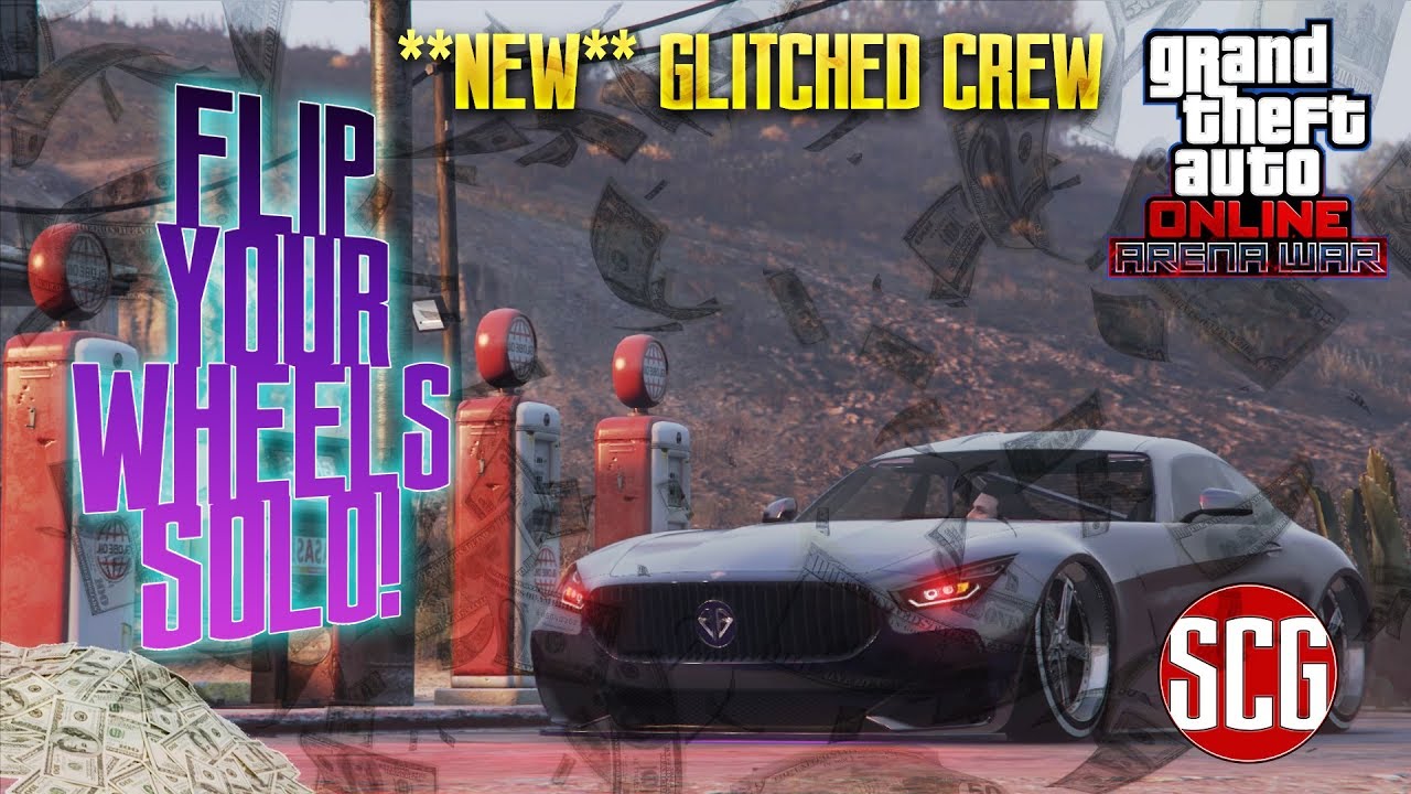 GTA 5 Online - **HOW TO** FLIP YOUR WHEELS SOLO - CREW DUPE GLITCH...By SCG!