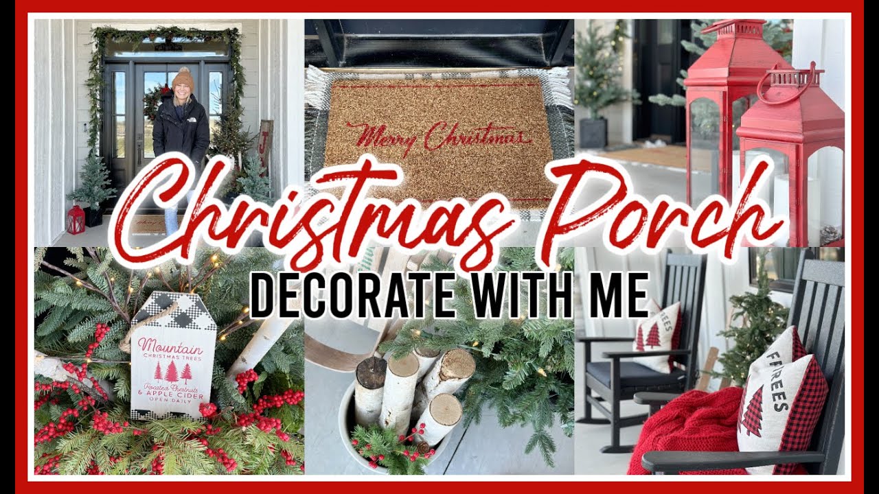 CHRISTMAS FRONT PORCH 2023 DECORATE WITH ME | OUTDOOR CHRISTMAS DECORATING IDEAS