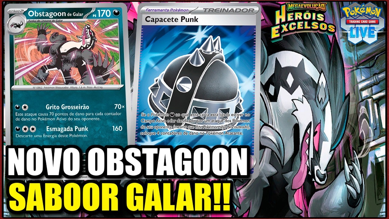 OBSTAGOON DE GALAR com DANO ABSURDO e deck BARATO de 1 prêmio | Pokémon TCG Live