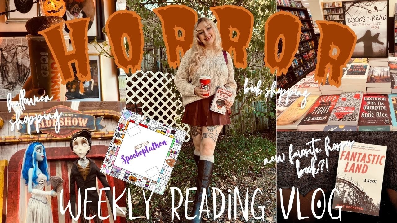 finding a new favorite horror book | SPOOKOPLATHON WEEK 1 VLOG
