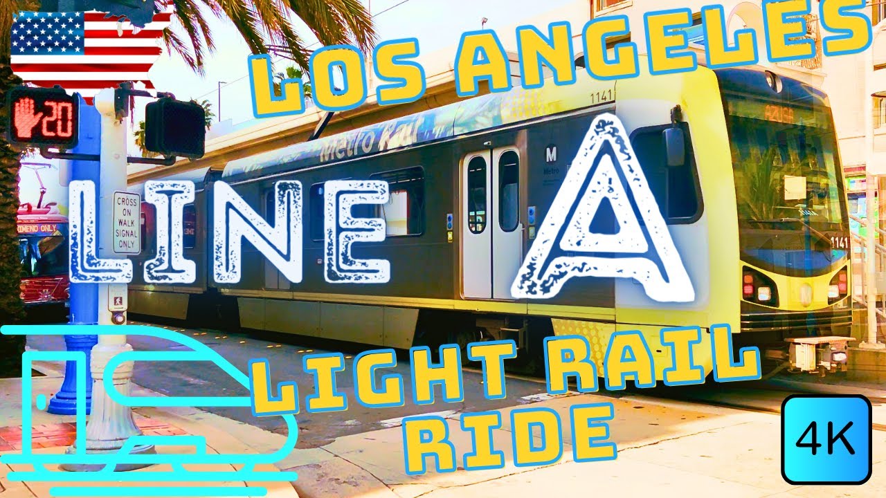LOS ANGELES, USA 🇺🇸 – LINE A - LA METRO – FULL RIDE – 4K RIDE