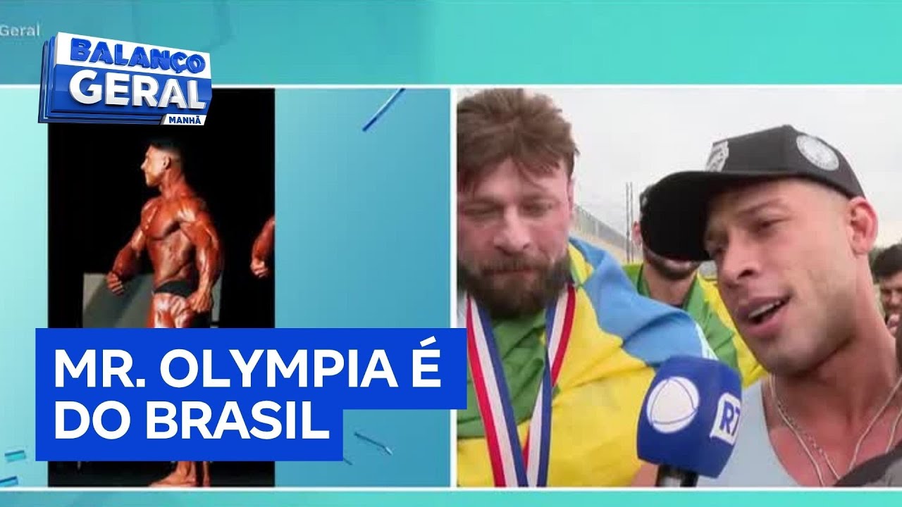 Fisiculturista Ramon Dino celebra título do Mr. Olympia em desfile pelas ruas de São Paulo
