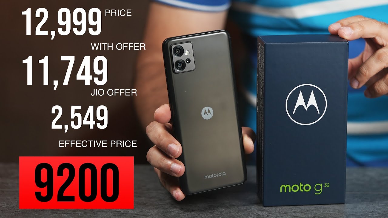 Moto G32 unboxed, first Impression Rs. 11,749 with offer, Rs. 9200 effective price with benefits