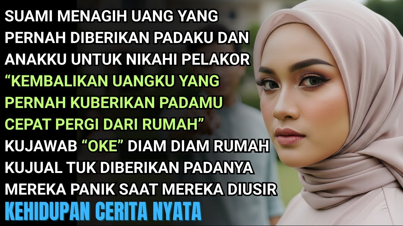 SUAMI MINTA UANG YG PERNAH DIBERIKAN UNTUKU TUK NIKAHI PLAKOR LALU USIR- DIA PANIK RUMAH SDH TERJUAL