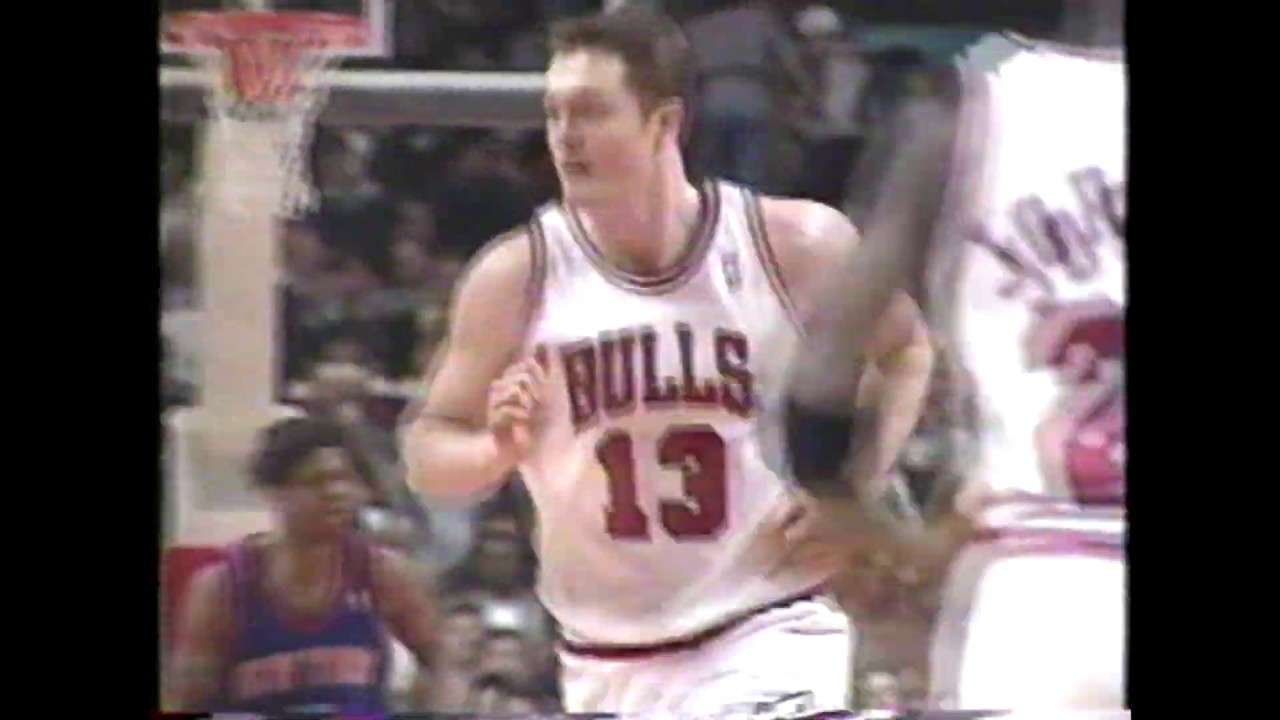 Luc Longley Fakes Out Ewing and Throws It Down (1996)