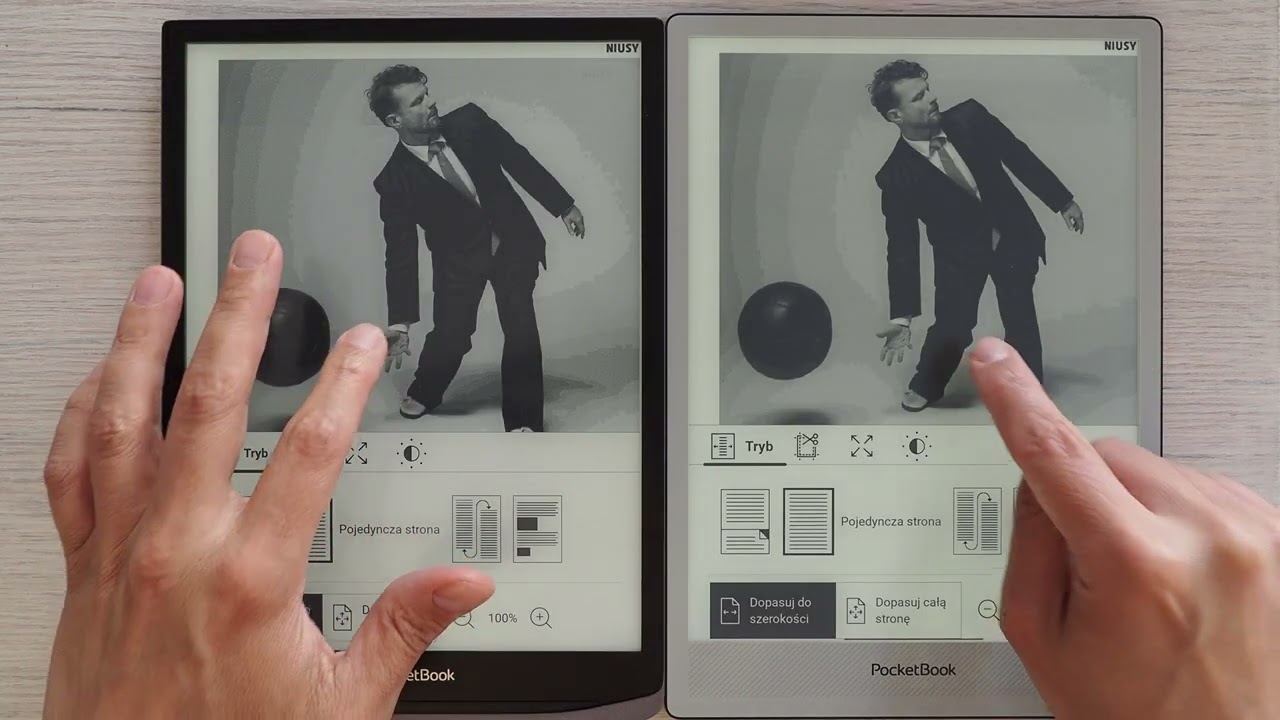 PocketBook InkPad X vs InkPad One - działanie PDF