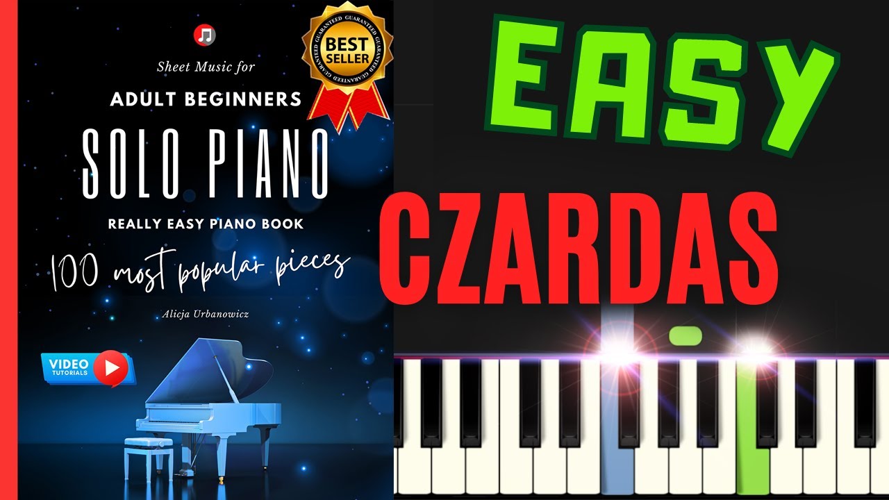 🎹 Czardas Monti 👇 Sheet Music 👇 Easy Piano Tutorial for Beginners SLOW + PDF
