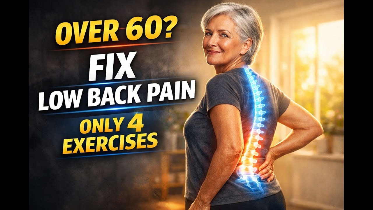 Over 60? The ONLY 4 Exercises You Need To Fix Low Back Pain| Junior wellness