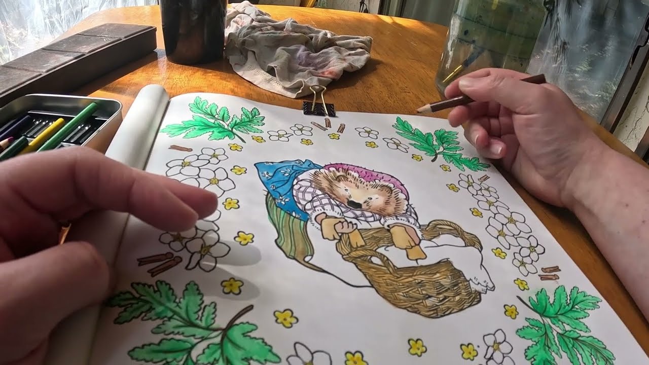Draw with Me | Beatrix Potter Coloring - Mrs. Tiggy-Winkle 🌸