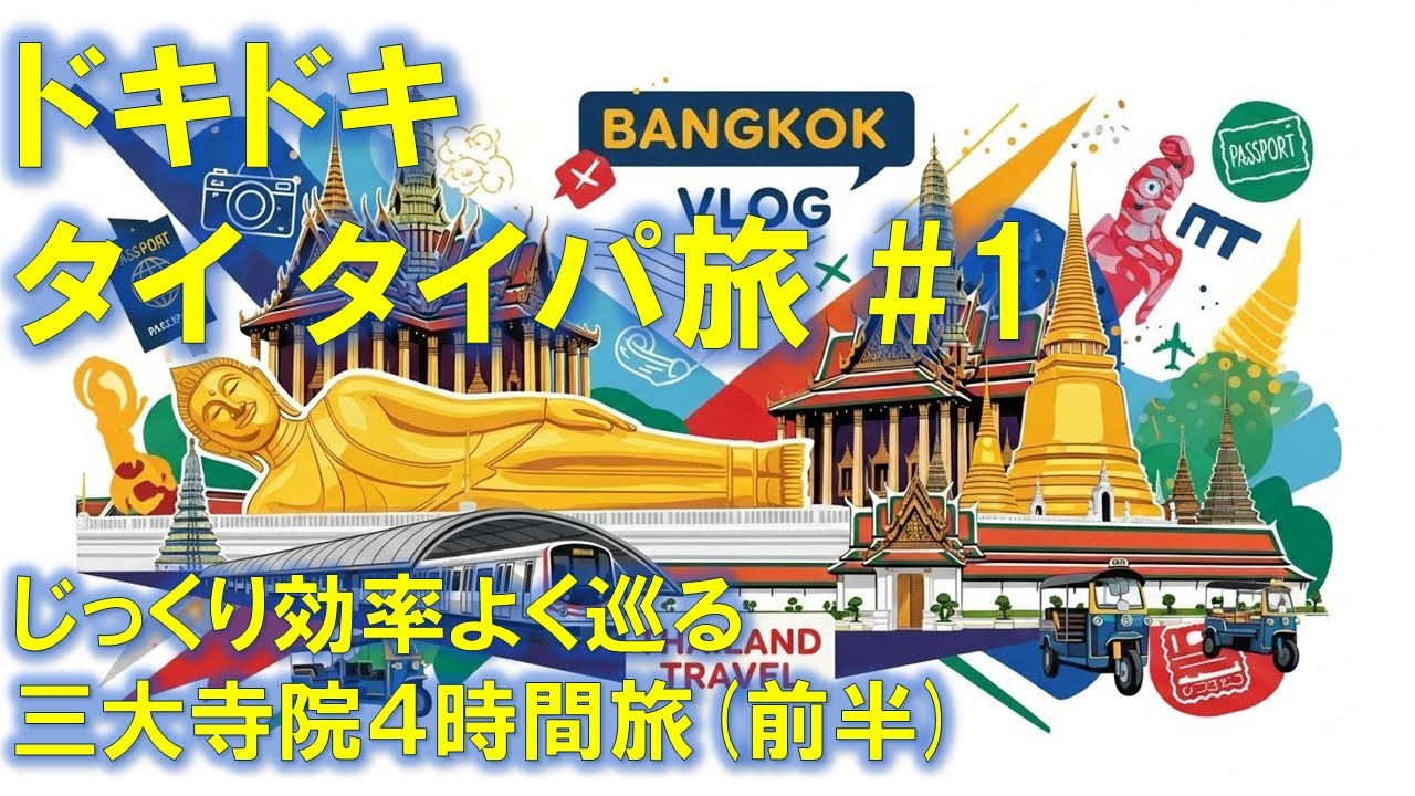 🌿【タイ王国をタイパ旅】バンコク三大寺院は４時間で回る！【前半】🌿電車と船で自力攻略🇹🇭最強ルート