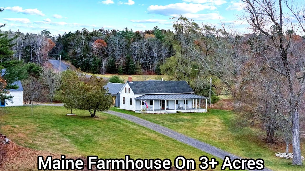 Фермерский дом в штате Мэн на участке более 3 акров | Станция для бабочек-монархов | Недвижимость...
