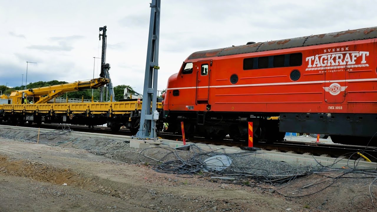 Tåg och Ombyggnad runt Almedal på Västkustbanan i Göteborg - Augusti 2023