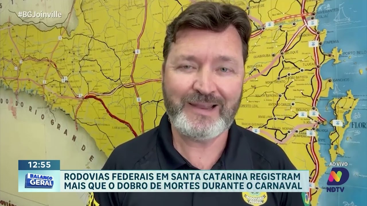 Mortes em rodovias federais de SC dobram no Carnaval 2026