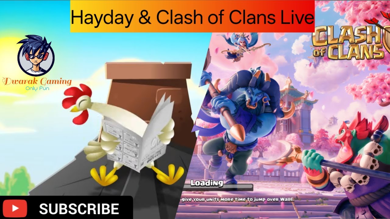 Hay Day & Clash of Clans Game play