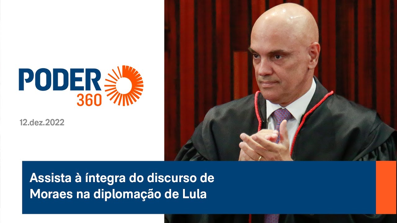 Assista à íntegra do discurso de Moraes na diplomação de Lula