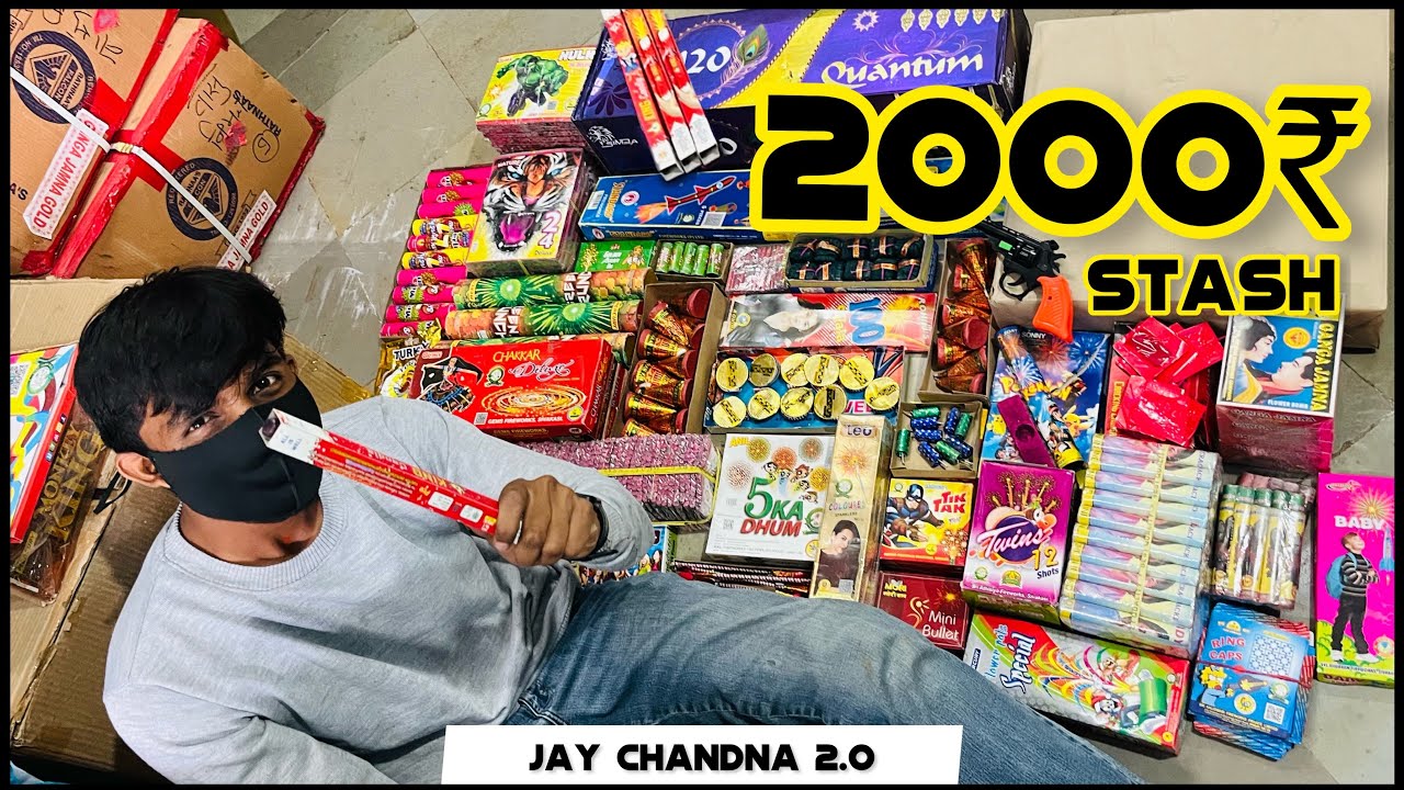 DIWALI CRACKERS STASH IN 2000₹ | diwali cracakers 2023 | diwali 2023 #jaychandna