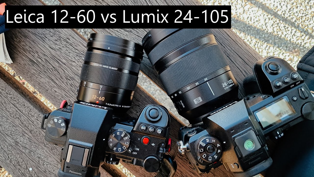 Leica 12-60 vs Lumix 24-105 quick comparison, range, bokeh, MFD, vlogging view. M43 vs Fullframe!