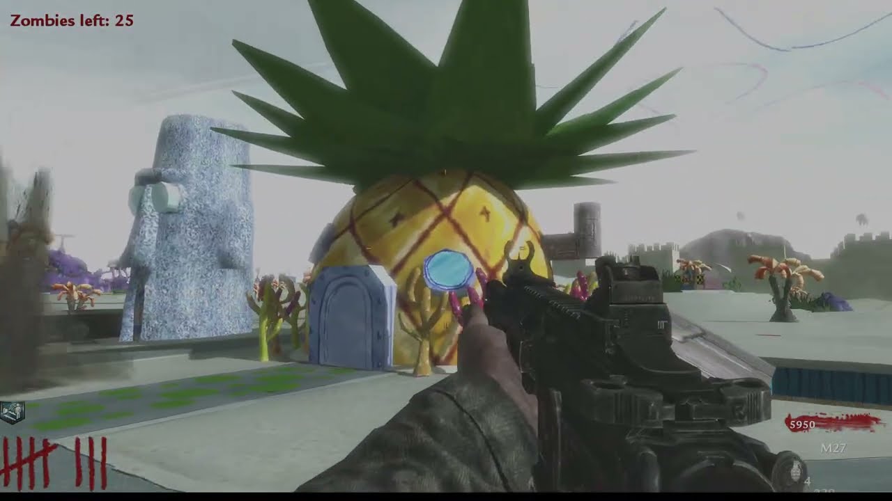 Best map ever?? Battle for Bikini Bottom WAW Custom Zombies