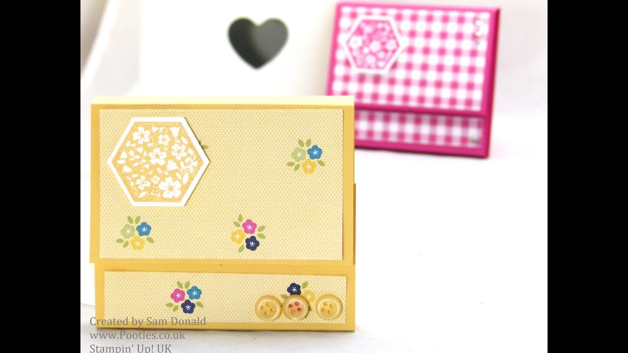 Stampin Up UK Gingham Garden Post It Note Holders