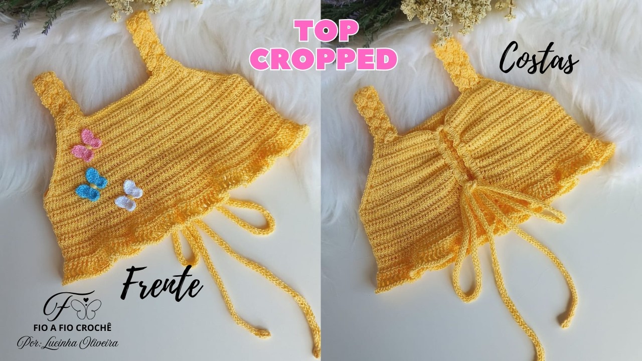 Top Cropped em Crochê para Bebê (6 meses a 1 ano) – Passo a Passo
