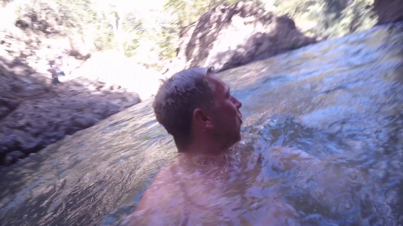 Jumping Into a waterfall