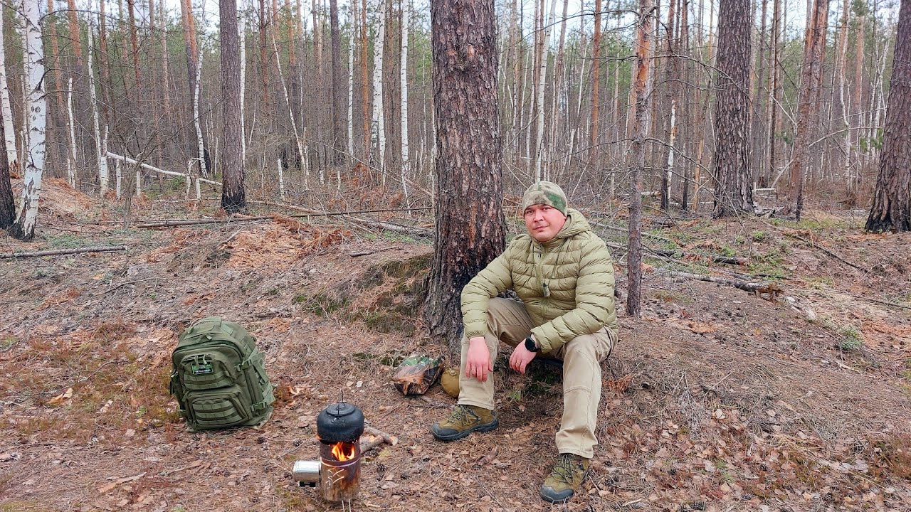 Пвд в весенний лес, чай на турбопечке. #щепочница #турбопечка