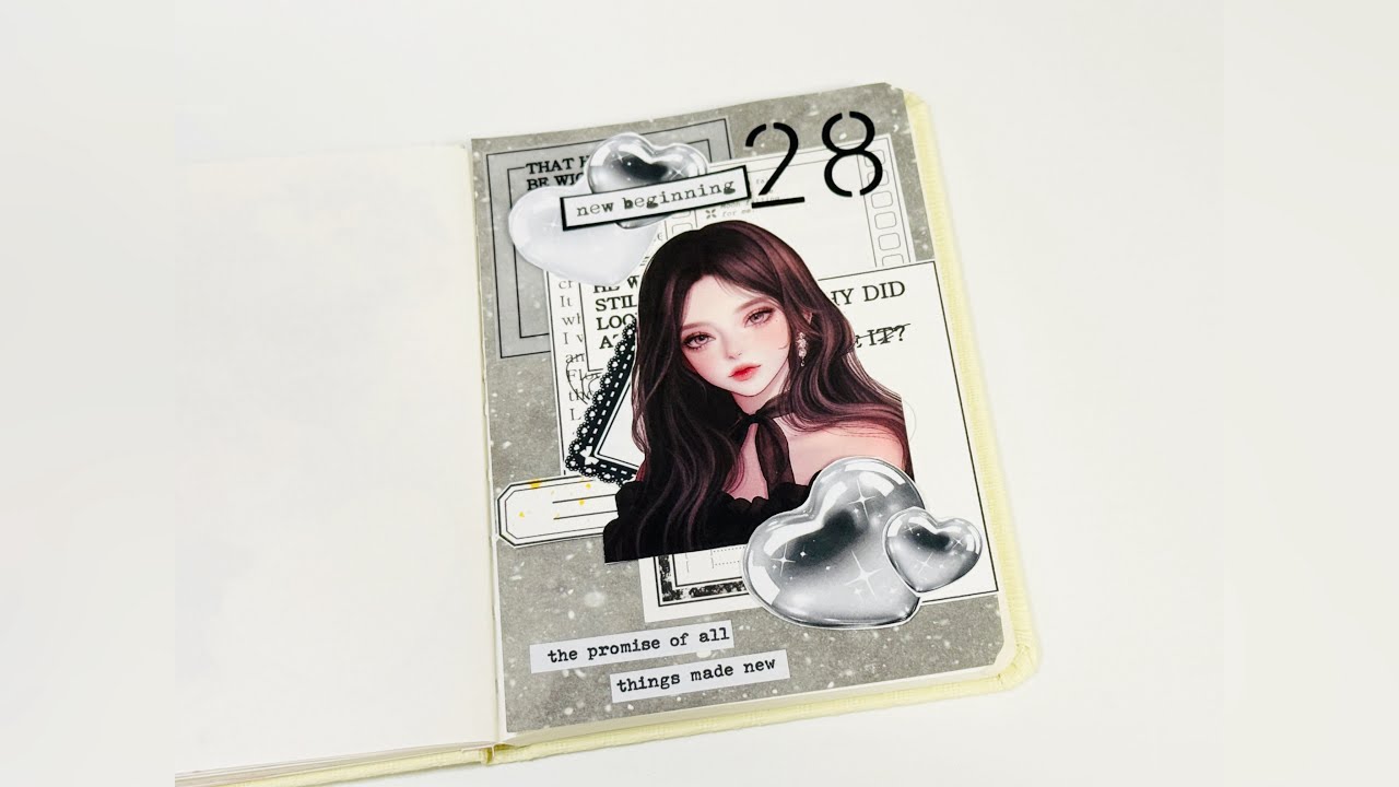 [#감성다꾸] #4k #4kvideo #빈티지다꾸 #다꾸 #감성다꾸 #vintagediary #scrapbooking #가로다꾸 #ai #aivideo 