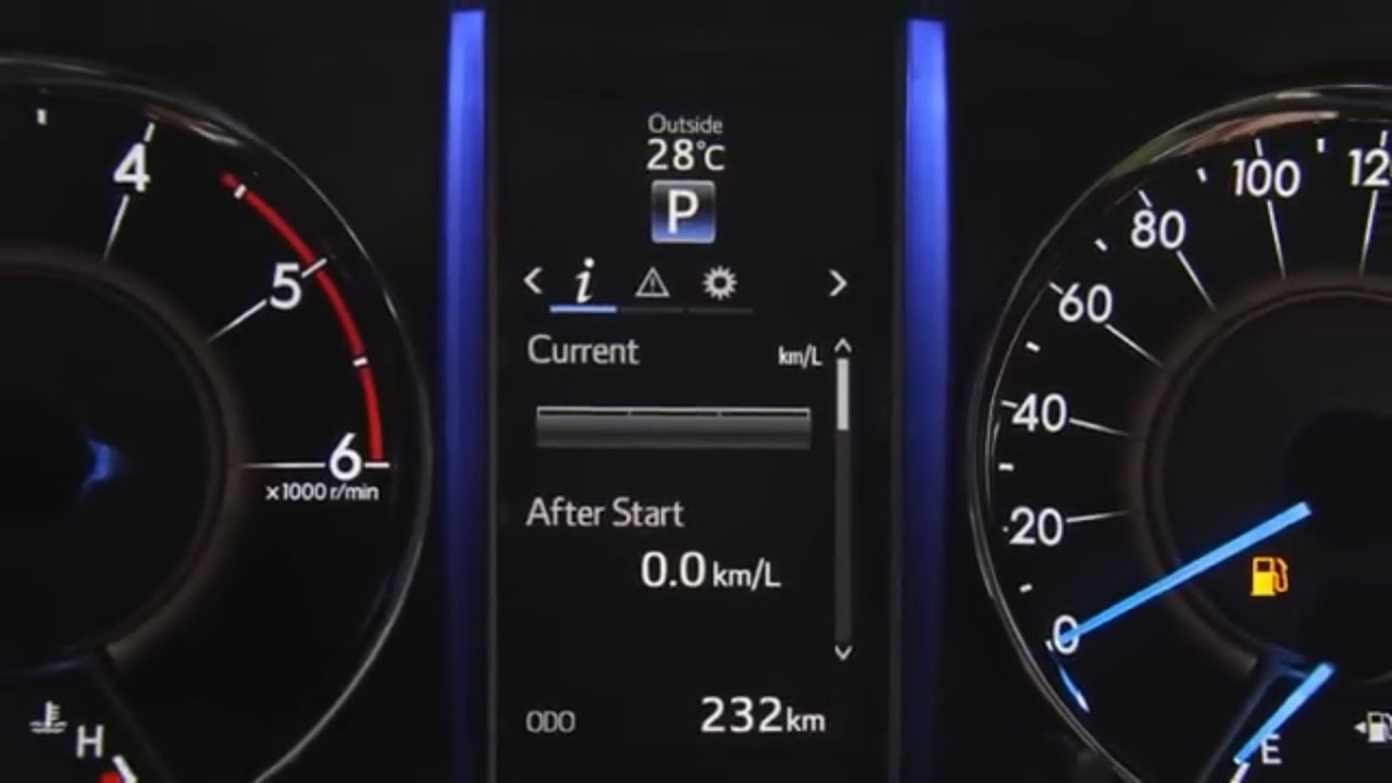 New Innova Crysta 2021 Multi information Display| Fortuner Legender 2021 MID| Mileage| Speed| Saving