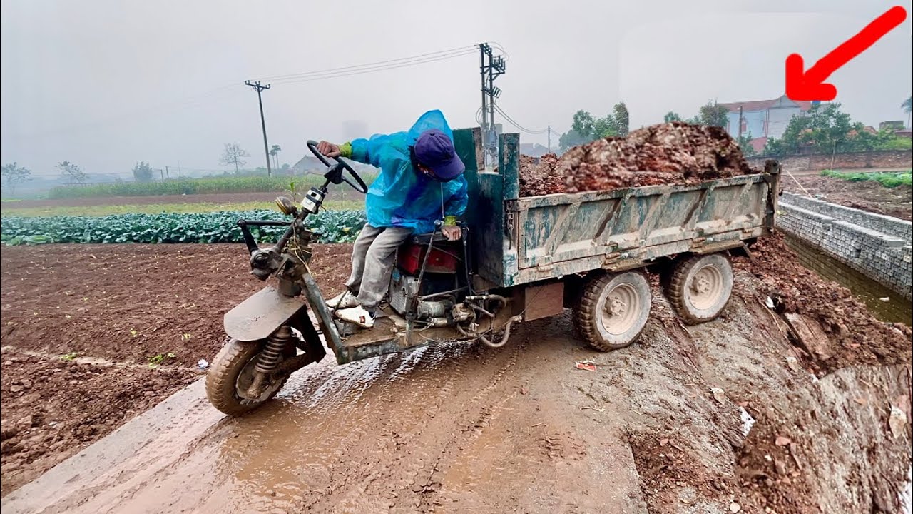 Vietnamese trucks | 3 siêu xe công nông chế chở đất cực khoẻ | máy xúc đào rãnh