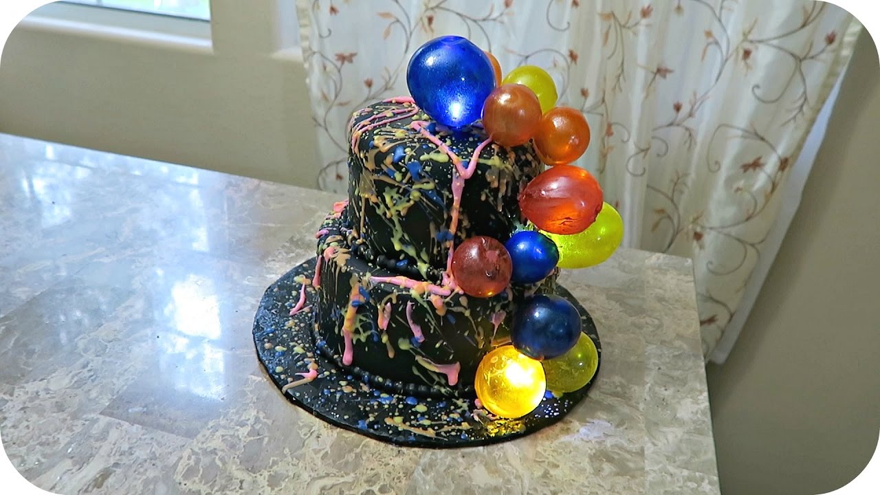 how to make Jello gelatin bubbles fondant cake