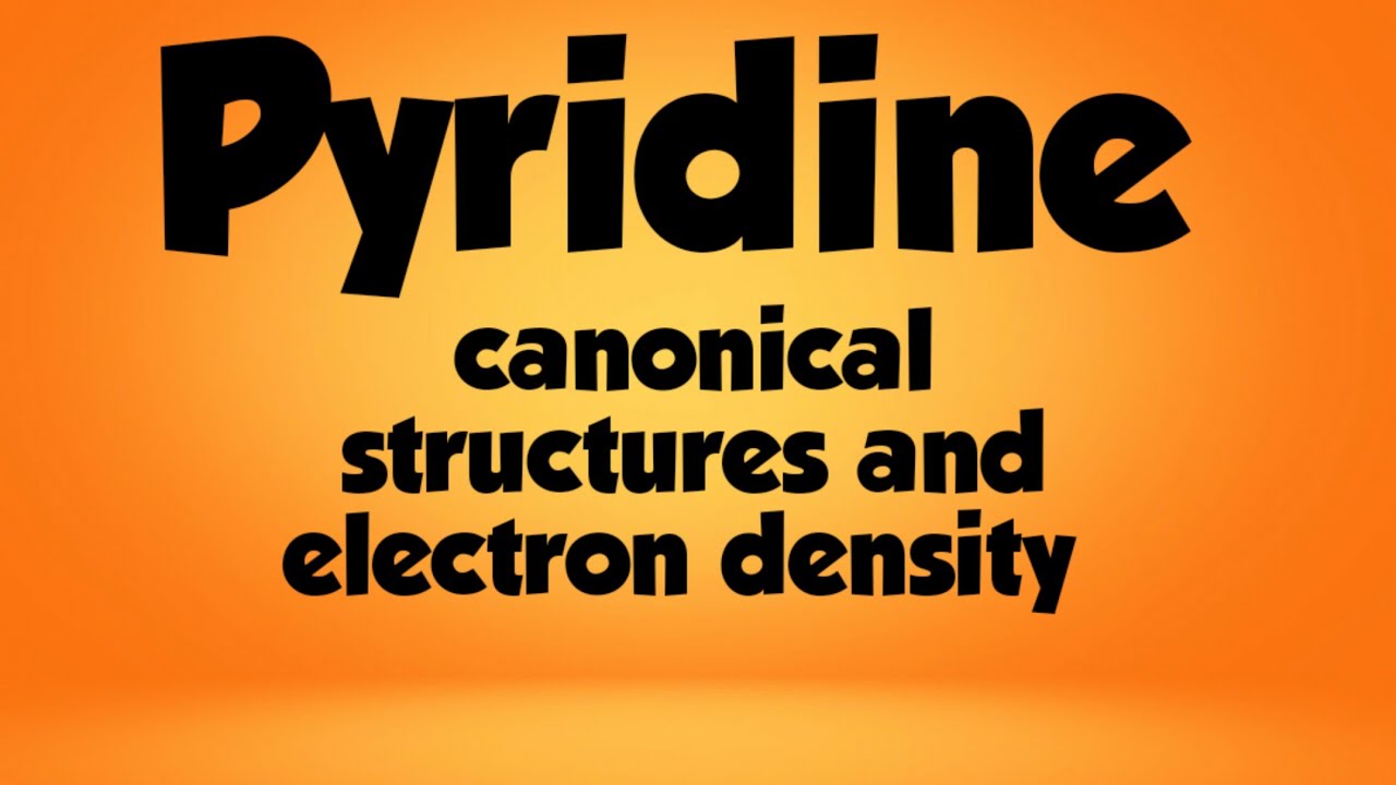 Pyridine resonating/ canonical structure, maximum electron density in pyridine #chemistry