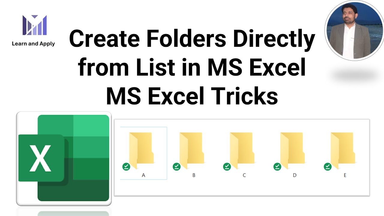 Create Folders from a List of names in MS Excel | MS Excel Tricks for Folders #exceltips