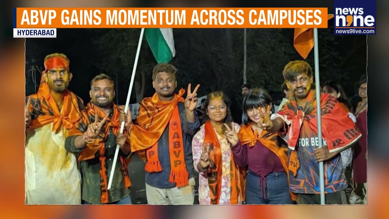 ABVP Sweeps Hyderabad Central University Elections After 7 Years | News9