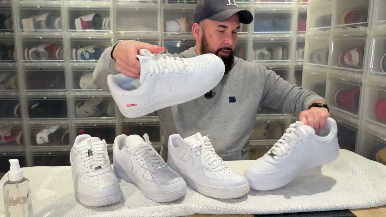 Сравнение различных моделей Nike Air Force 1 Low - Triple White